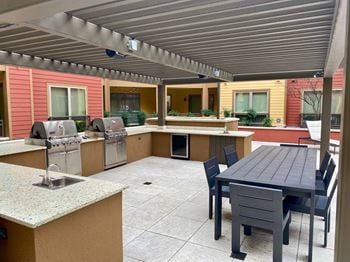 Bbq area with seating